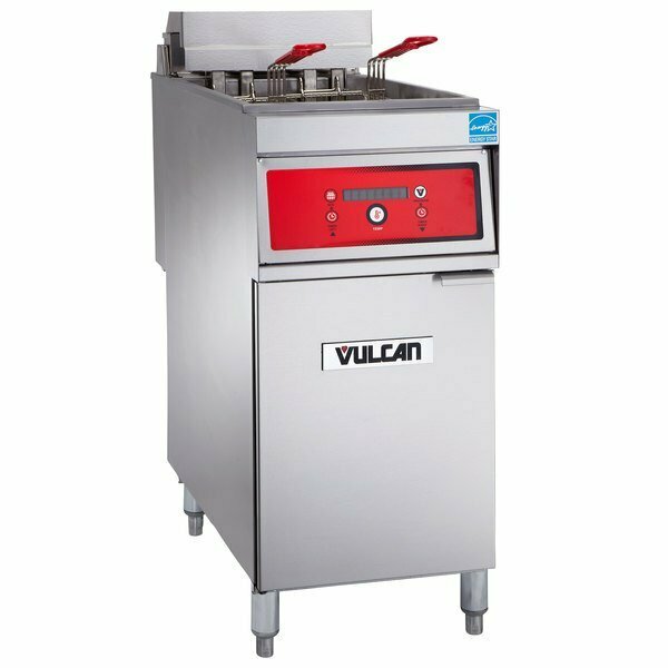 Vulcan 1ER50D-1 50 lb. Electric Floor Fryer with Digital Controls - 208V 3 Phase 17 kW 9011ER50DC